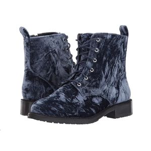 Rebecca Minkoff berry velvet combat boots